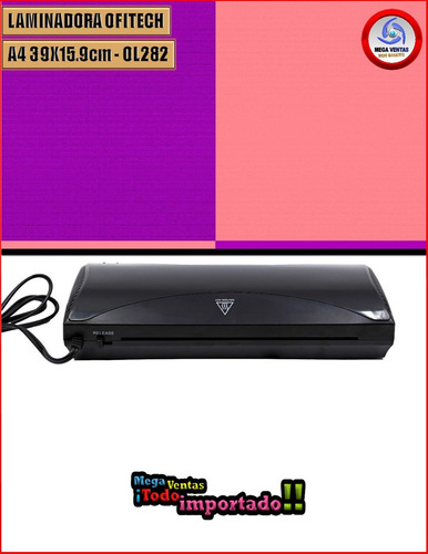 Imagen 6 de 9 de Laminadora Plastificadora A3 45x15.9cm Ofitech Ol382