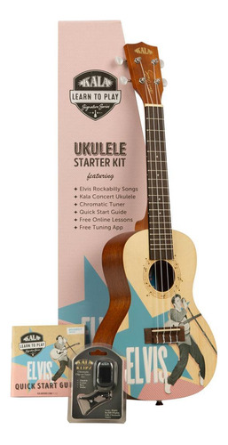 Ukulele Kala Elvis Rockabilly Learntoplay Starterkit Ltpcerb