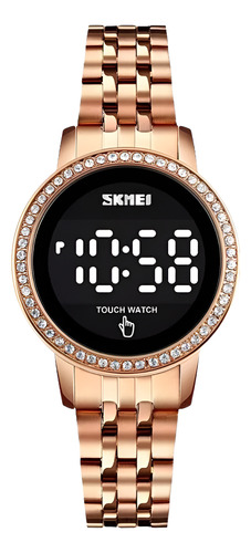 Reloj Electrónico Led Digital Mujer Skmei 1669 Correa Acero