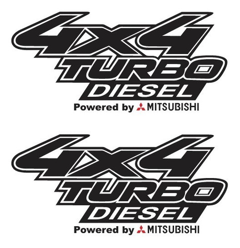 Sticker 4x4 Turbo Diesel Power By Compatible Con L200