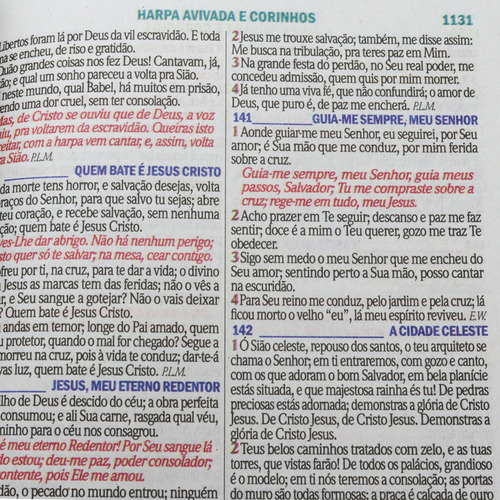 Bíblia Sagrada Pequena Arc Com Harpa Capa Dura Poá