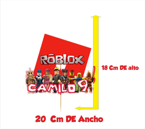 Imagen 3 de 7 de Roblox Adornó Para Tortas Cake Topper Personalizado
