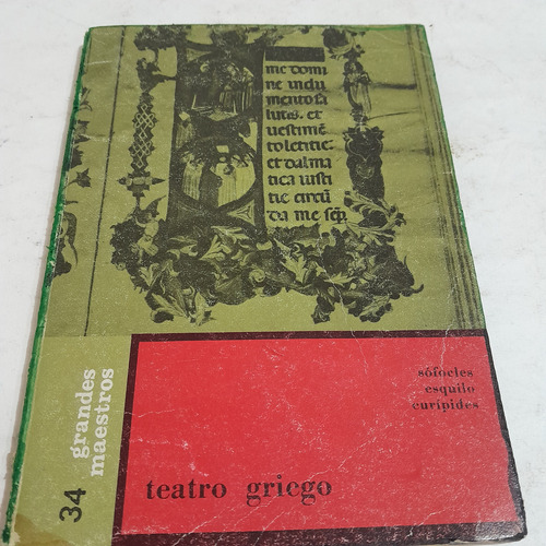 Libro,teatro Griego,34 Grandes Maestros,sofocles,esquilo