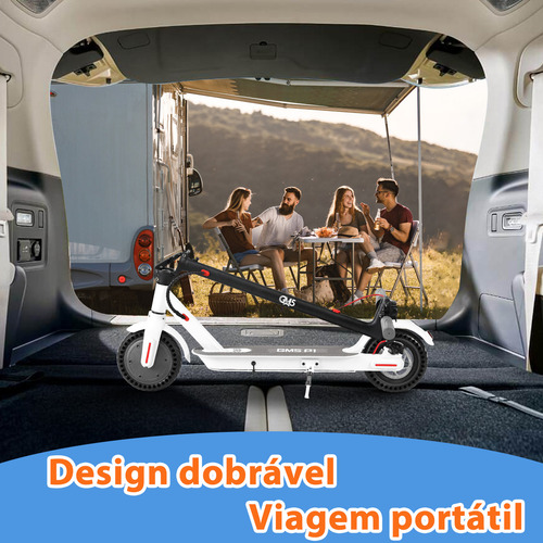 Gm5 P1 Patinete Elétrico Adulto, 400 W De Potência Máxima, 25 Km/h Velocidade Máxima, Autonomia De 20 Km Com Uma Carga Completa, Scooter Eletrica Dobrável Com Aplicativo Bluetooth Branco