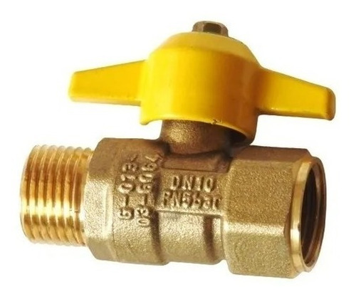 Llave Paso Para Gas Hi-he 1/2 - Certificada - Taumm