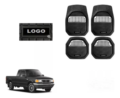 Tapetes 4pz Bandeja 3d Logo Ford Ranger 1993 - 1996 1997