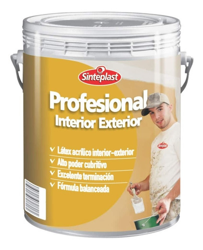 Sinteplast Látex Interior Exterior Blanco Mate 4 Lts