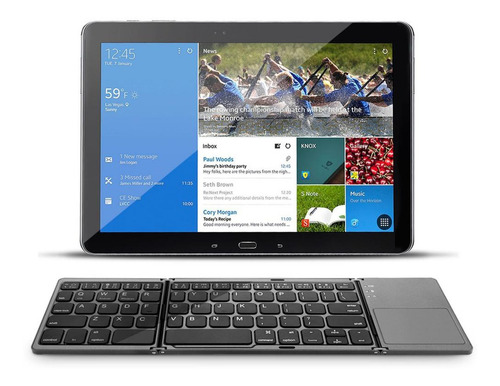 Imagen 4 de 6 de Mini Teclado Bluetooth Con Cable Usb Ompatible Con Sistema