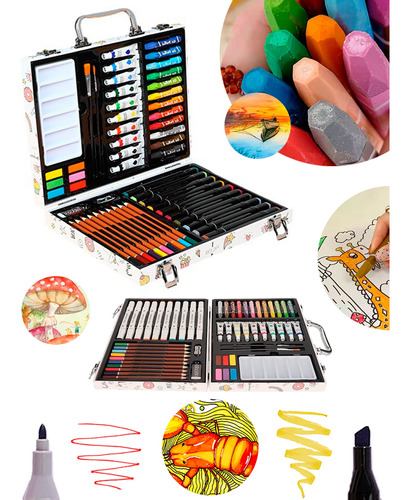 Set Colores Crayones Y Plumones Juguete Para Niña