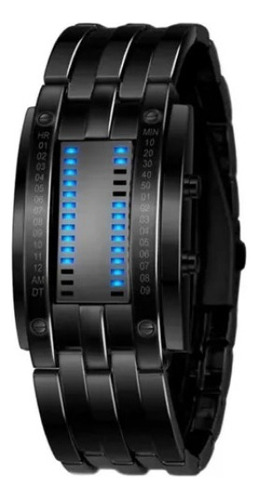 Moda Metal Led Reloj Binario Barras Estilo Futurista