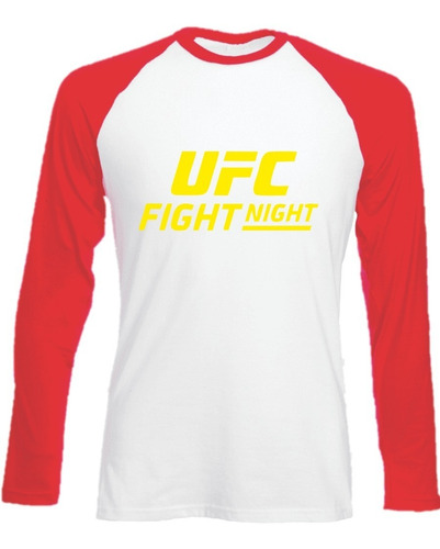 Camiseta Ufc Fight Night Ranglan Manga Larga Rojo Camibuso