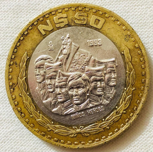 Moneda $50 Pesos 1993 Centro De Plata 