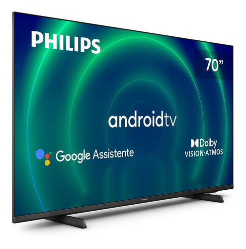 Imagem 2 de 6 de Smart Tv 70'' Uhd 4k Hdr Android 70pug7406 Philips