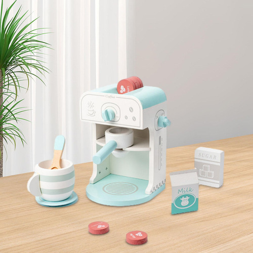 Juego De Cafetera De Madera, Juguetes De Madera Para Niños,
