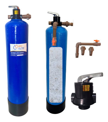Filtro De Água 6 Camadas Quartzo Retém Areia Barro 1200l/h Cor Bege
