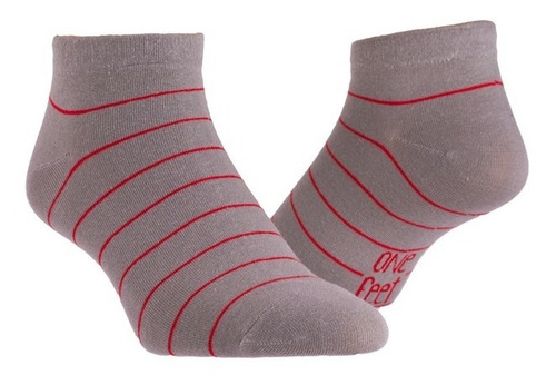Imagen 2 de 10 de Pack X12 One Feet Soquetes Cortos Hombre Rayados Art. 1000