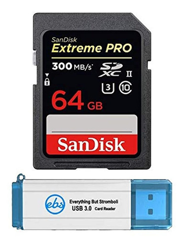 Sandisk 64gb Sdxc Sd Extreme Pro Uhs-ii Memory Card Works Wi