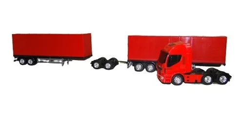 Brinquedo Caminhão Basculante Hi Way Iveco Vermelho