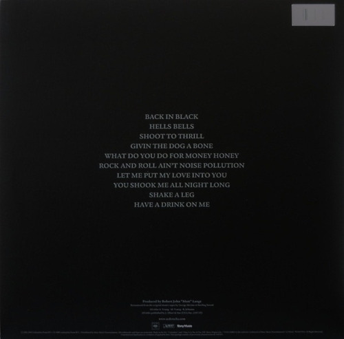 Imagen 2 de 5 de Ac/dc Back In Black Vinilo Sellado Musicovinyl Envio Gratis