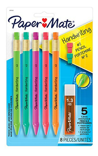 Portaminas Triangular Paper Mate Con Repuestos De Plomo Y Go