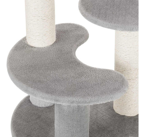 Gimnasio Rascador Torre Para Gato Refugio 3 Color Gris Oscuro