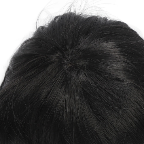 Peluca Completa Para Hombre, Color Negro, De Reemplazo De Pe