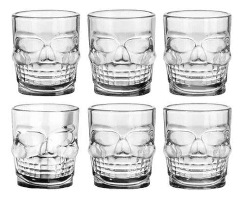 Vasos Whisky Calavera X6 Unidades