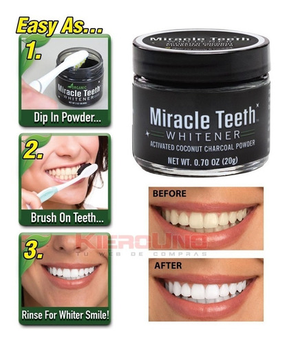 Pasta Blanqueadora Dientes Coco Carbon Blanqueamiento Dental