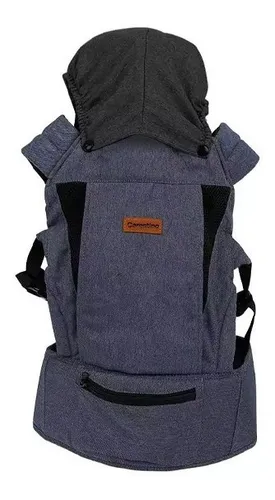 Mochila Porta Bebe Carestino Capucha Bolsillo 3 En 1 Azul Env o