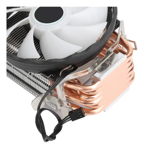 Enfriador De Aire Para Cpu, 3 Pines, Rgb, 6 Tubos De Calor,