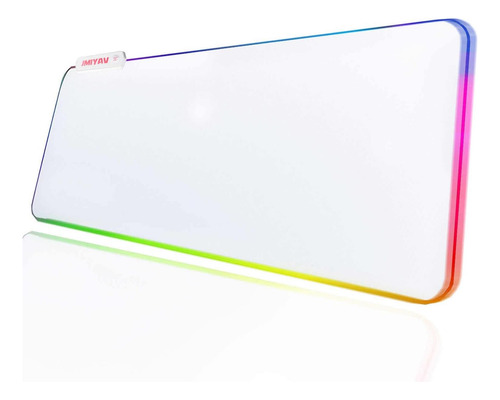 Jmiyav White Gaming Mouse Pad Rgb Mousepad Base De Goma Sin