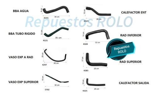 Kit Mangueras Refrigeracion Gol G2 G3 G4 1.6 Nafta