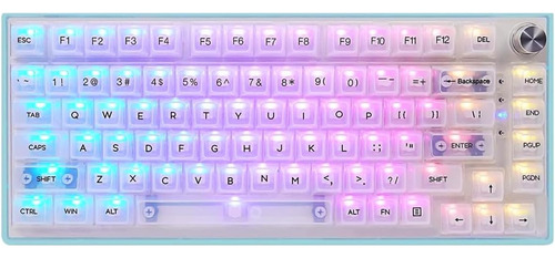 Teclado Boyi Wk82 Inalámbrico/clear-rosado