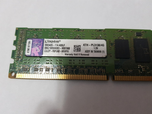 Imagem 5 de 6 de Memória Kingstom Kth-pl3138/4g 4gb 1333mhz Dimm