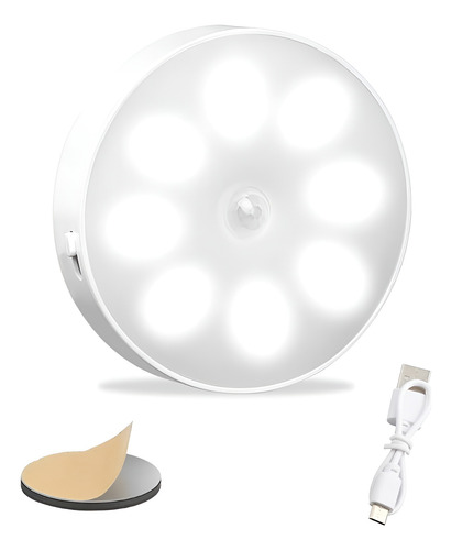 Lámpara Luz Led Sensor De Movimiento Recargable Cálida Fría