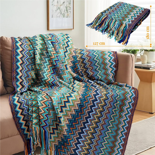 Manta De Cobija Punto Sofá Y Cama, Boho Manta Suave Y Cálido