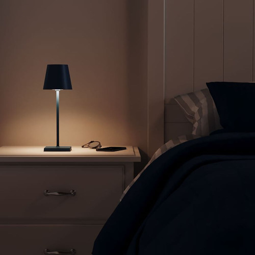Luminária De Mesa Tina Interlight Abajur Sem Fio Azul-índigo Cúpula Azul Índigo