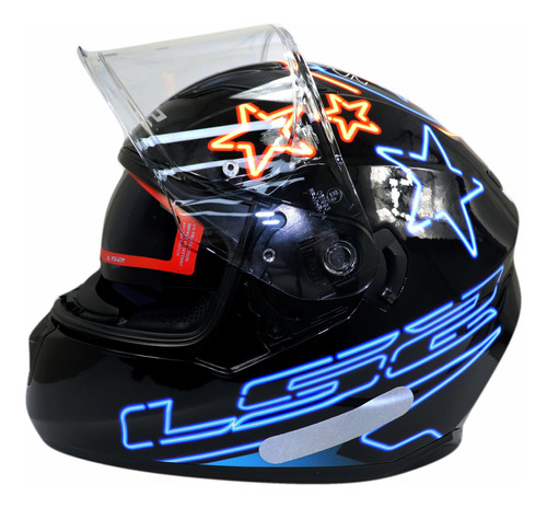 Capacete Ls2 Ff320 Stream Neon Com Oculos Solar Interno 2022