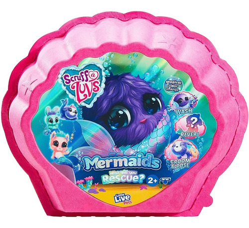 Peluche Scruff Luvs Set Sorpresa Mermaids Sirena Accesorios