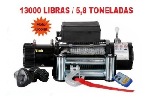 Guincho Elétrico 12000/13000lbs Winch Com Cabo Aço