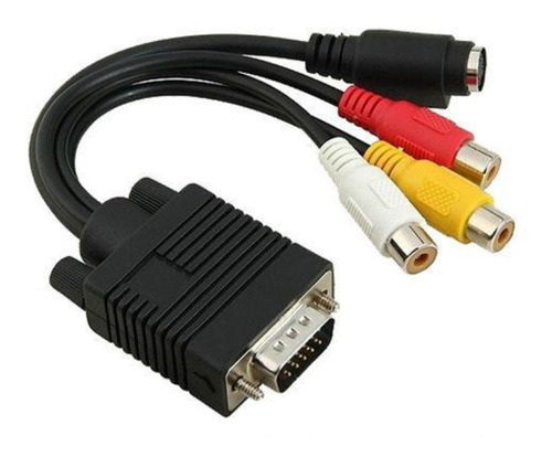Convertidor Cable Adaptador Vga A Tv S-video Rca Av 3 Cable 