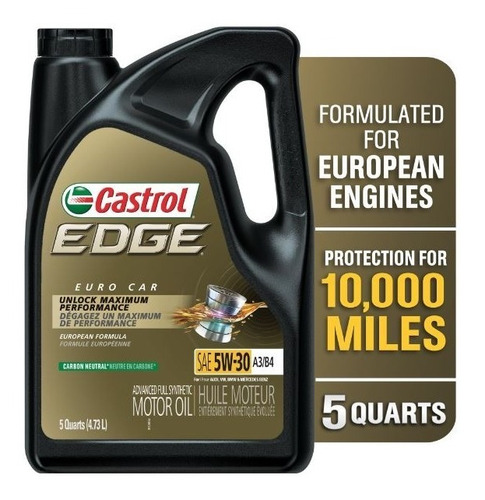 Castrol Edge 5w30 A3 / B4 Euro Car 100% Sintético 4.73lt