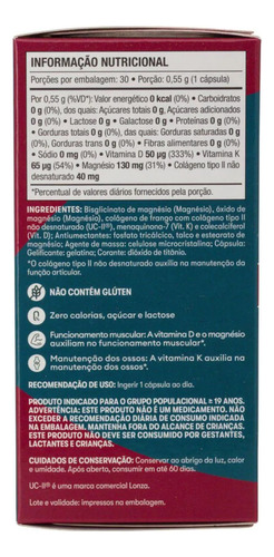 Colágeno Bwell Tipo Ii Mdk Magnésio + Vitamina D E K 30 Cáps