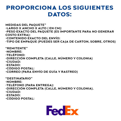 1 Guía Prepagada De Fedex 14 Kg Terrestre 2 A 3 Días