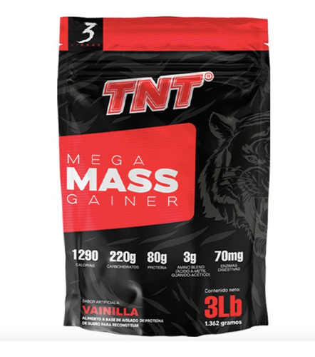 Proteina Tnt Mega Mass Gainer 3lb - Unidad a $78000