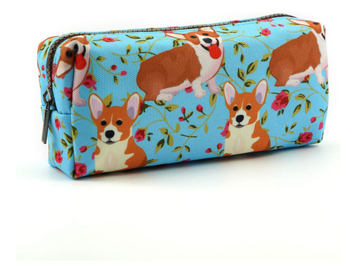 Lparkin Corgi Estudiantes Bolsa De Estuche De Lona Bolso De 