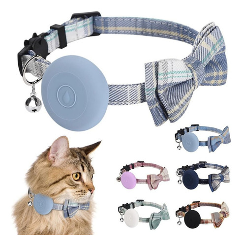 Collar Para Mascotas Con Soporte Localizador De Pajarita En