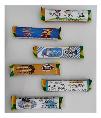 50 Chocolates Bocadín Personalizados Día Del Padre