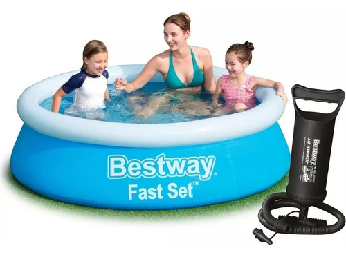 Pileta Inflable Redonda Bestway 183 X 51 Cm + Inflador