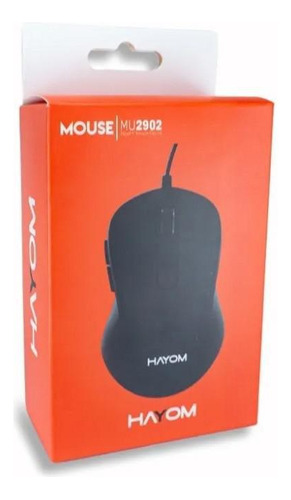 Mouse Escritório Hayom Mu2902 2 Botões Laterais Preto